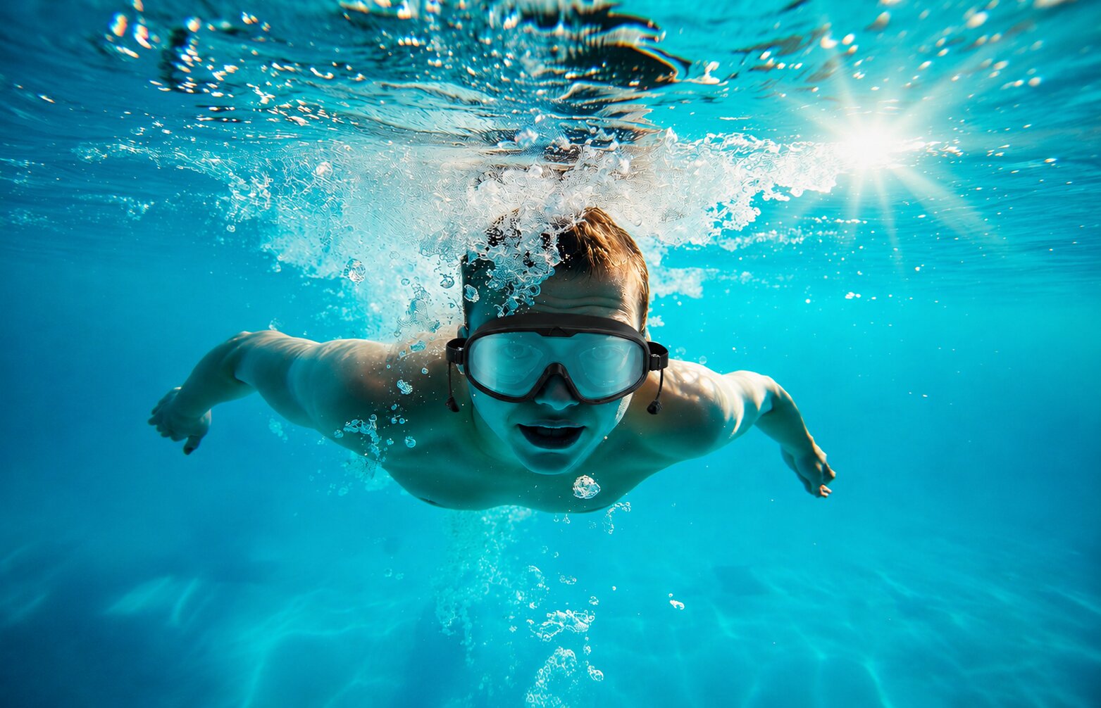 Swimmer underwater